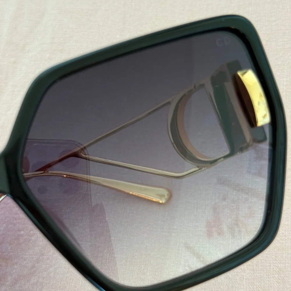 Dior Oversized Square Women's Sunglasses - Black Frame with Gradient Lenses